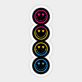 Pansexual Pride Flag SMiley Sticker